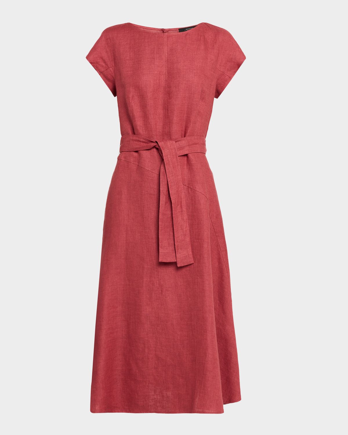 Weekend Max Mara Esordio Linen Canvas Midi Dress