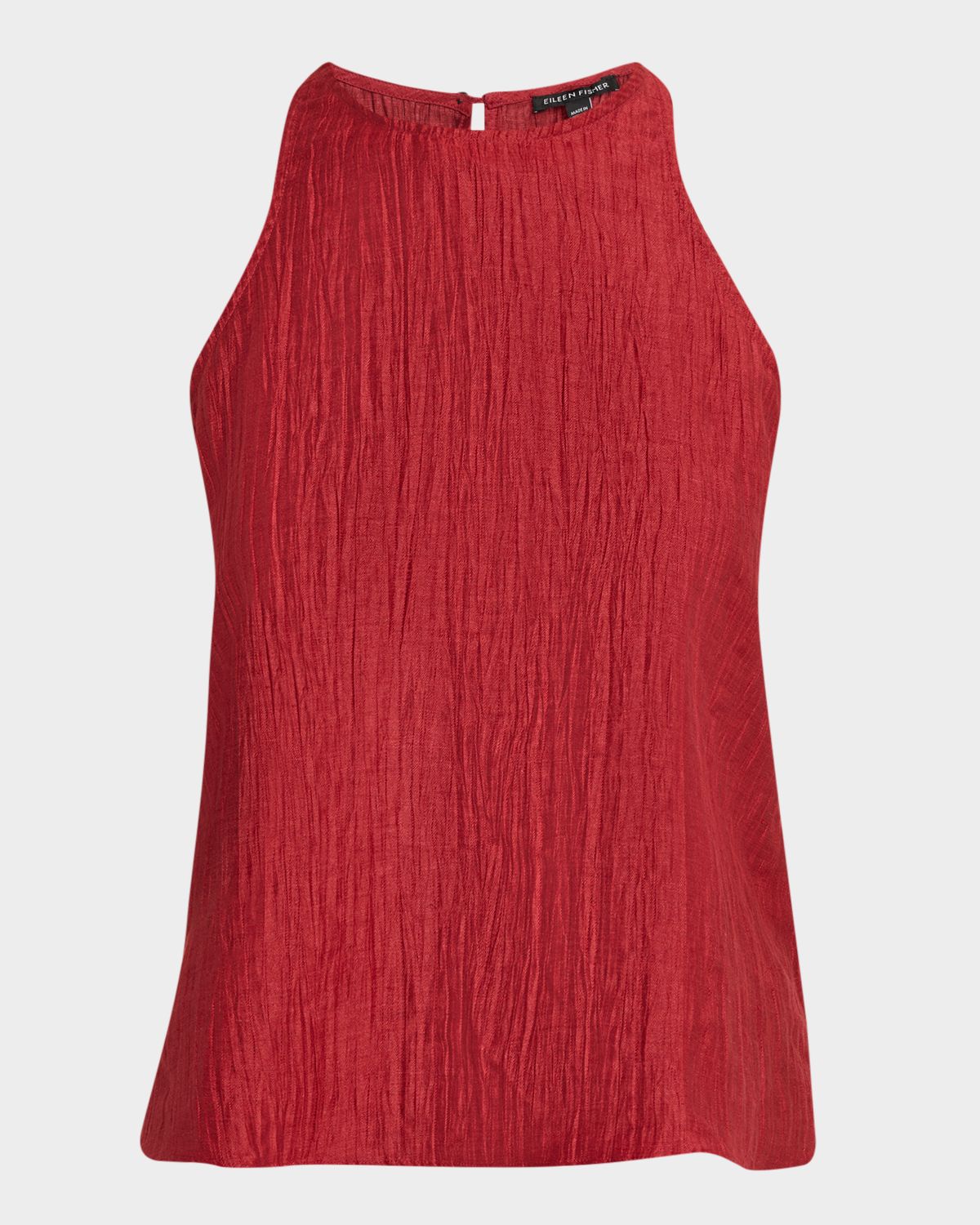 Eileen Fisher Crinkled Halter-Neck Top