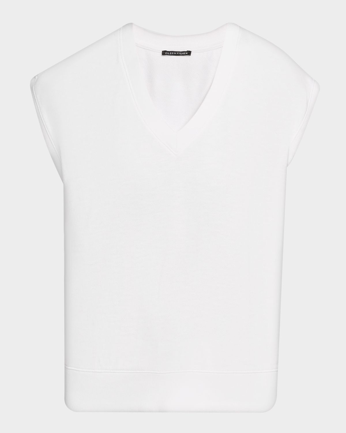 Eileen Fisher Cap-Sleeve Organic Cotton Terry Top
