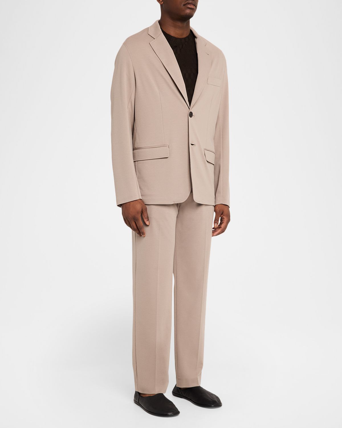 Emporio Armani Men 's Micro-Textured Viscose Blend Single-Breasted Blazer