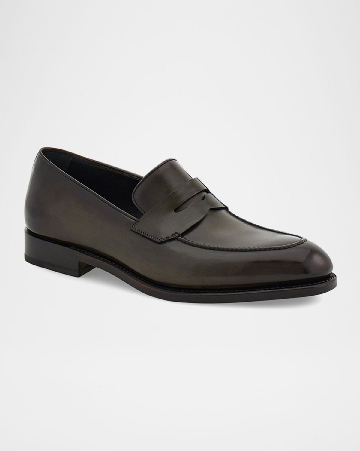 Ferragamo Men 's Brandy Tramezza Leather Penny Loafers | Thumbnail 6 Ferragamo Men 's Brandy Tramezza Leather Penny Loafers | Thumbnail 6