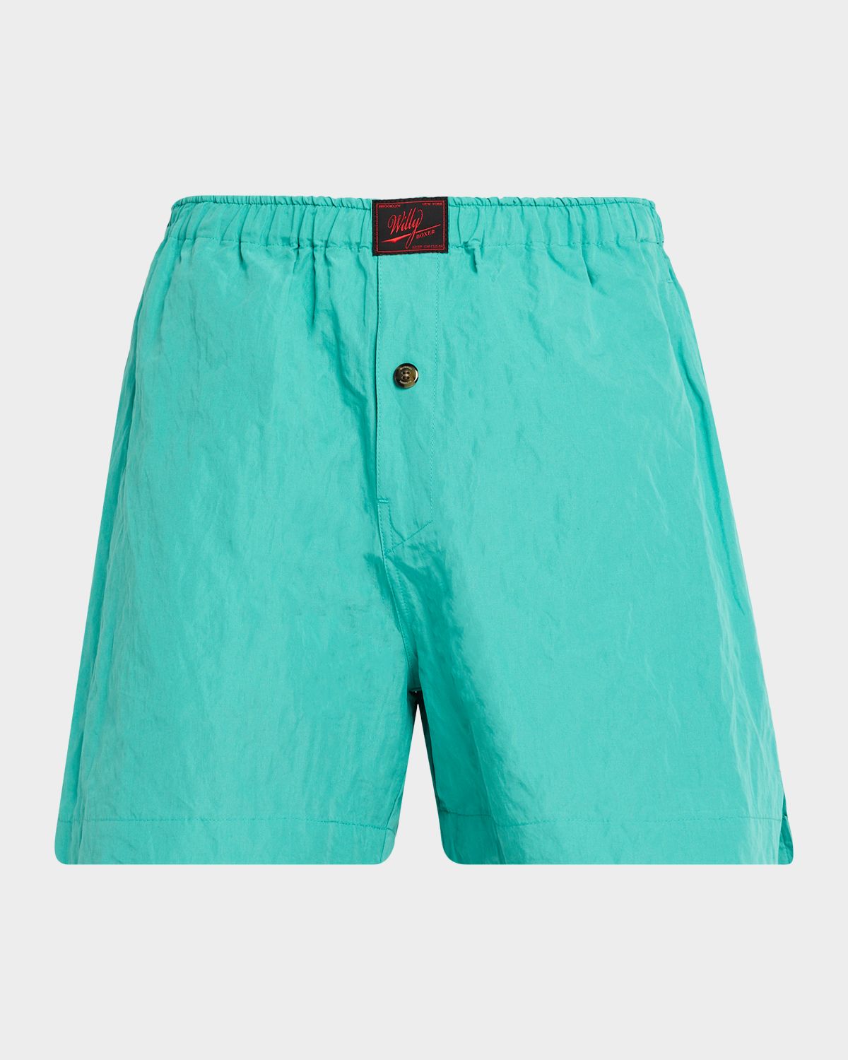 Willy Chavarria Men 's Willy Woven Label Pull-On Shorts