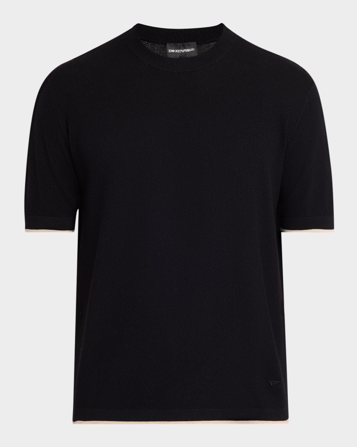 Emporio Armani Men 's Tipped-Sleeve Cotton T-Shirt