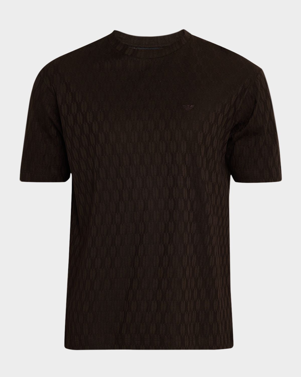 Emporio Armani Men 's Cotton Jacquard Eagle Logo Crewneck T-Shirt