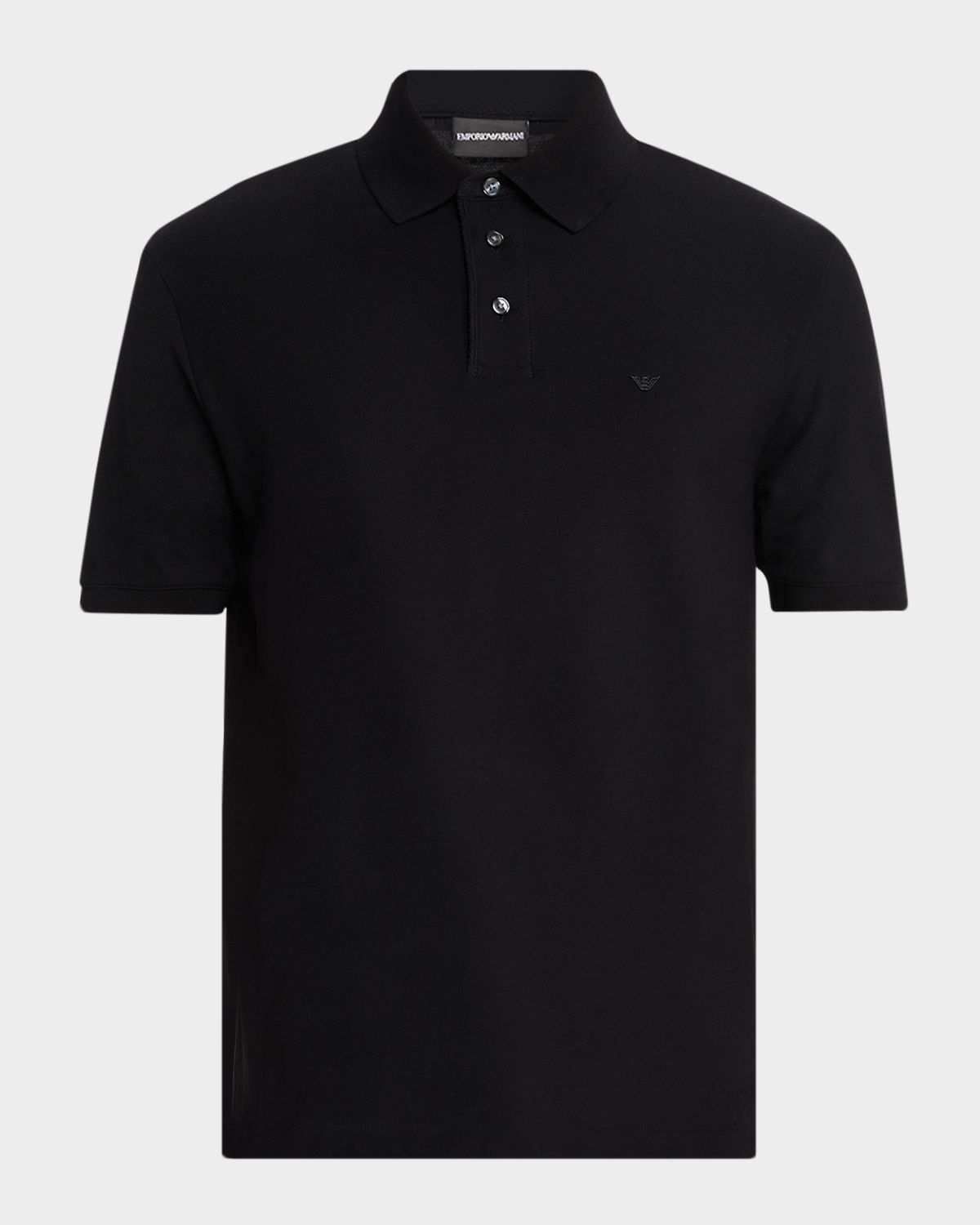 Emporio Armani Men 's Cotton Jersey Ribbed-Trim Polo Shirt