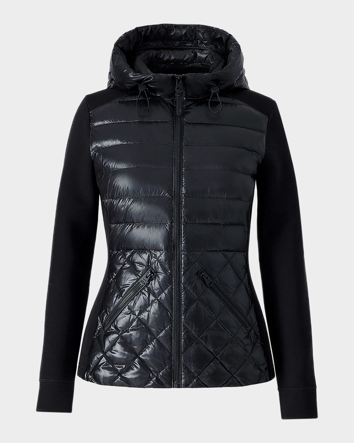 Mackage Agatha Quilted Mixed-Media Hooded Down Jacket