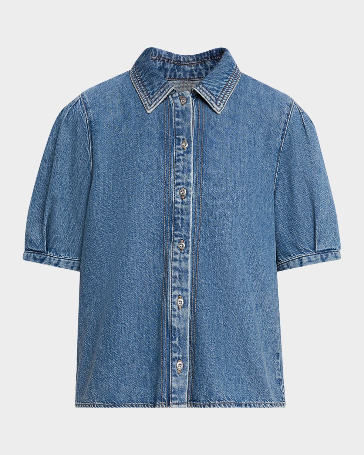 Rag & Bone Taylor Ultra-Featherweight Denim Blouse