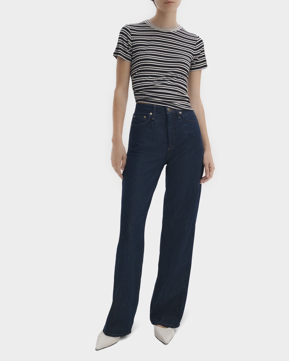 Rag & Bone Featherweight Logan Mid-Rise Wide Jeans