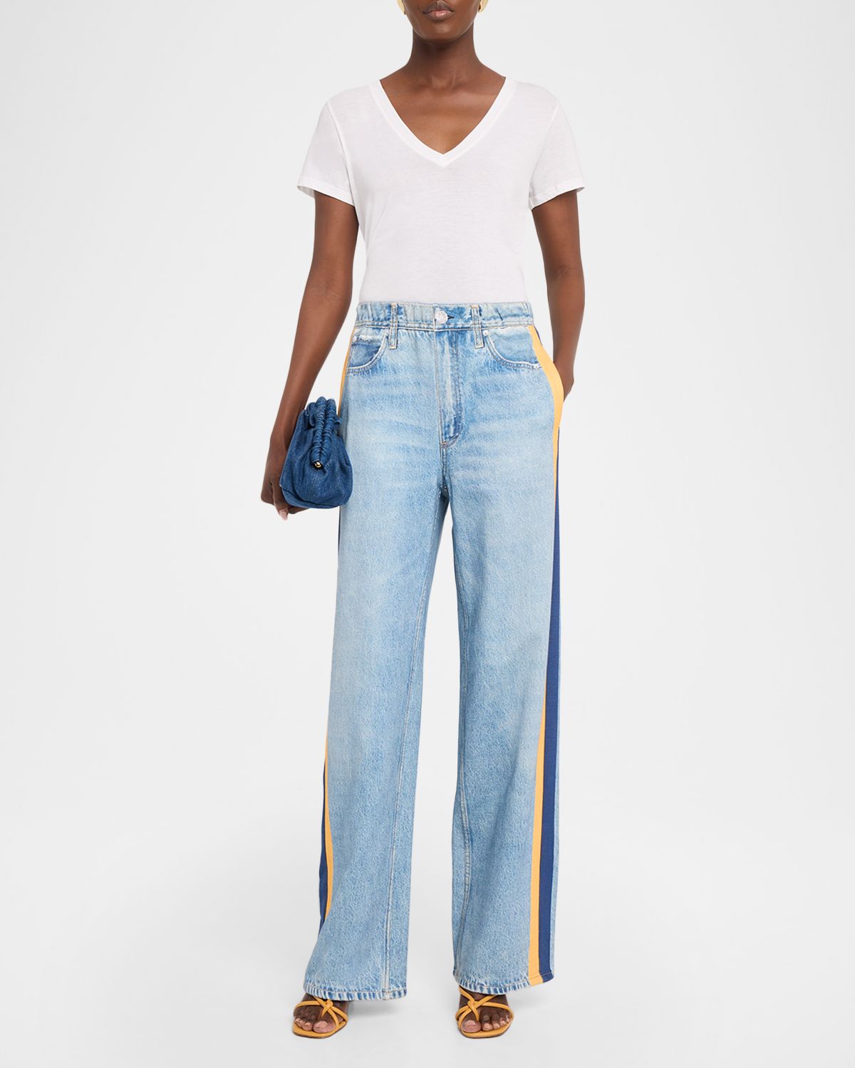 Rag & Bone rb Miramar Terry Wide-Leg Track Jeans