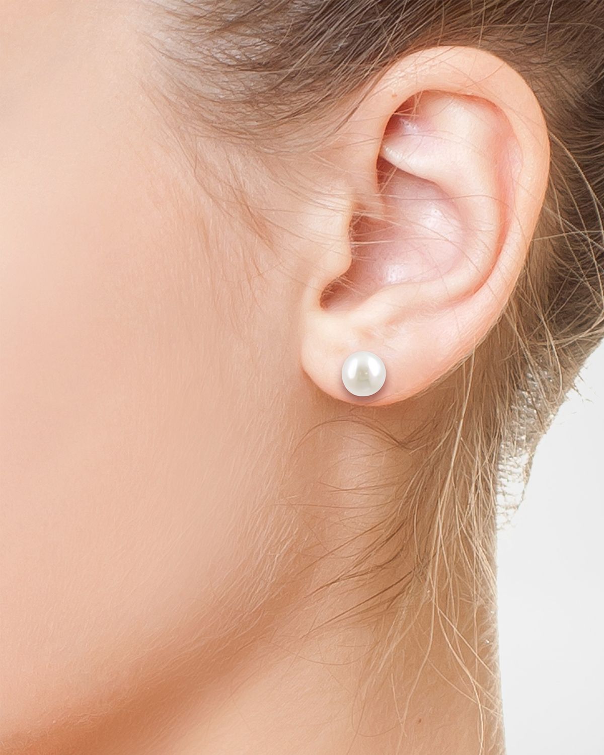 Neiman Marcus 18K Yellow Gold Freshwater Pearl Stud Earrings