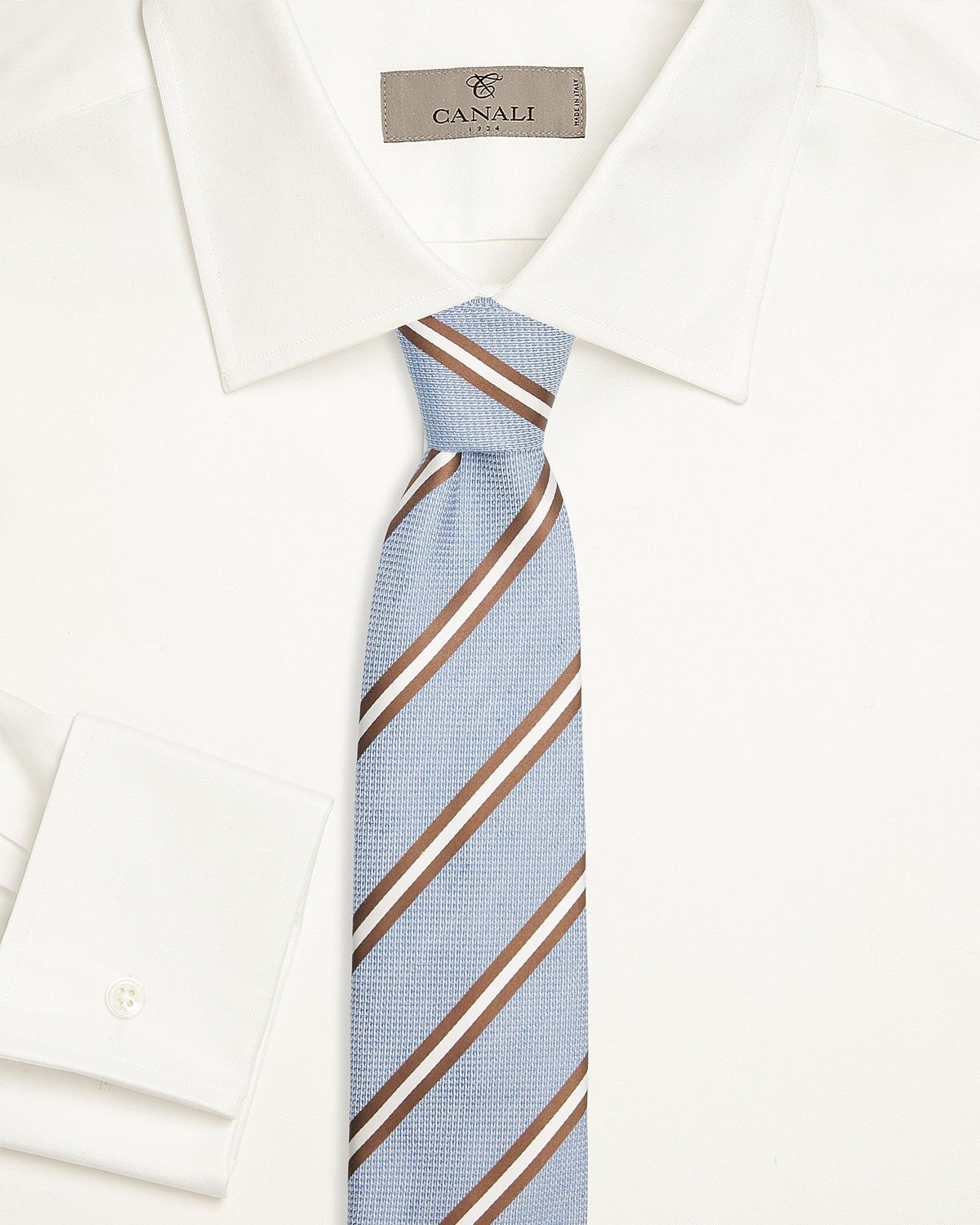 Canali Men 's Striped Silk Tie | Thumbnail 5
