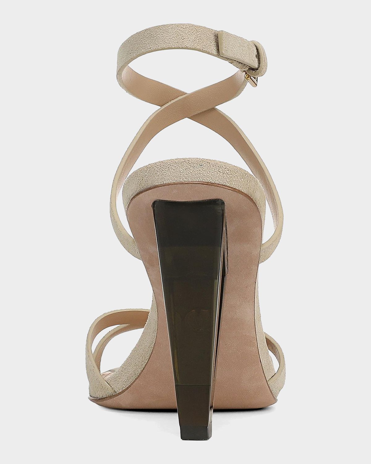 Veronica Beard 90mm Lanaya Suede Ankle-Strap Sandals