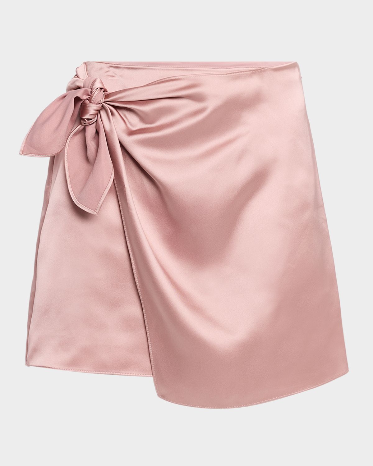 Tanya Taylor Lydia Satin Wrap Skirt