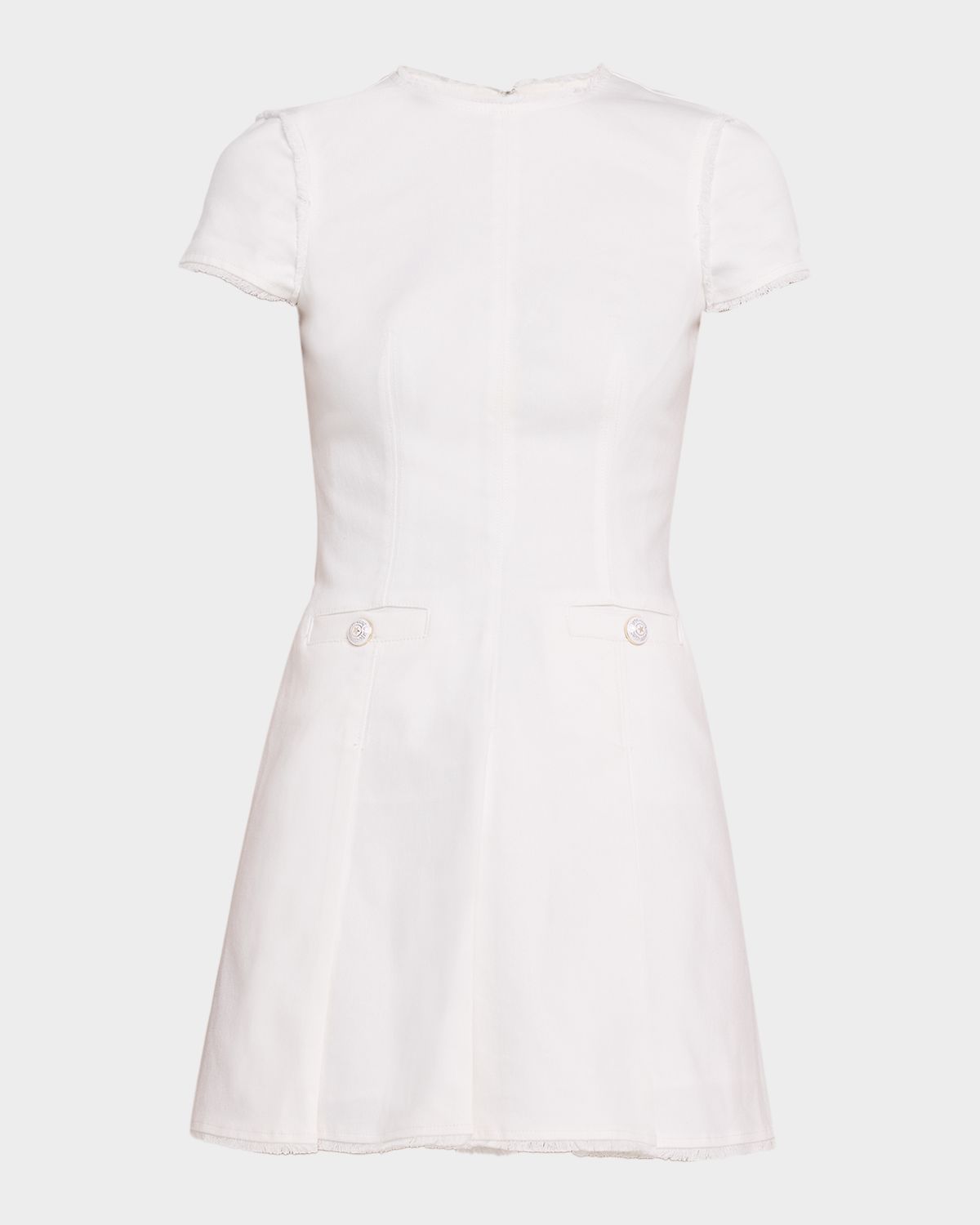 Cinq a Sept Nova Short-Sleeve Denim Mini Dress