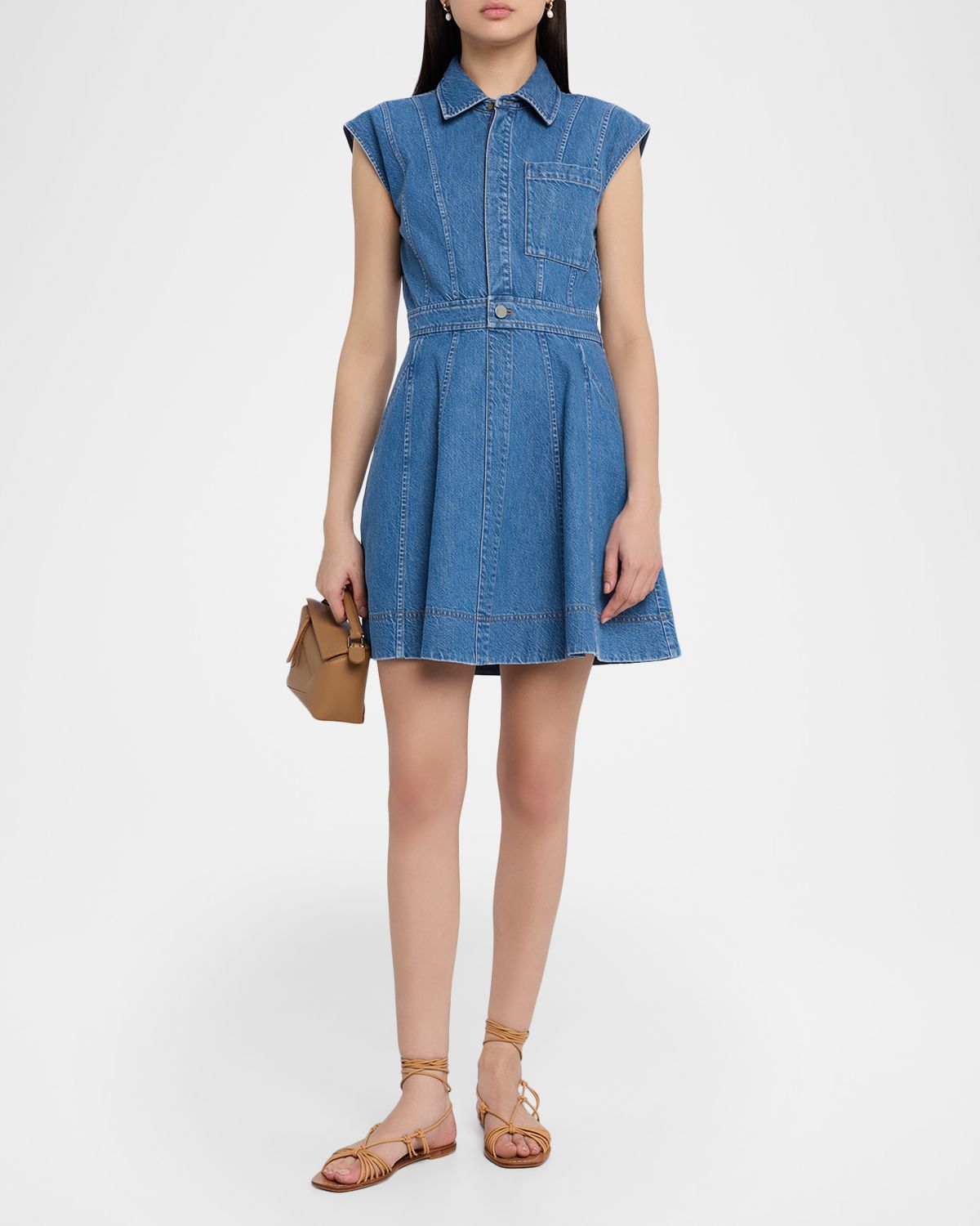 Tanya Taylor Hailey Denim Mini Dress