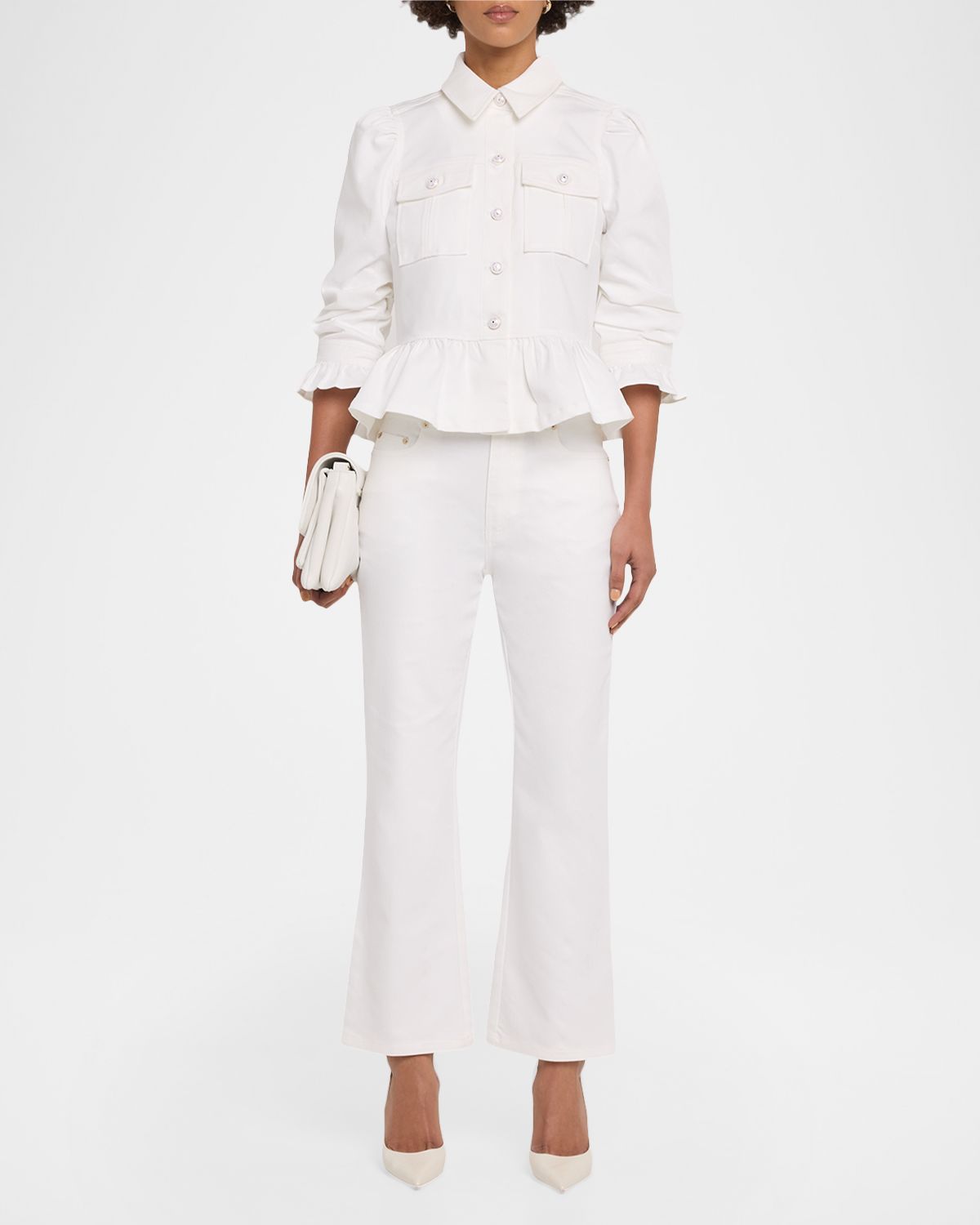 Cinq a Sept Delanie Denim Peplum Jacket