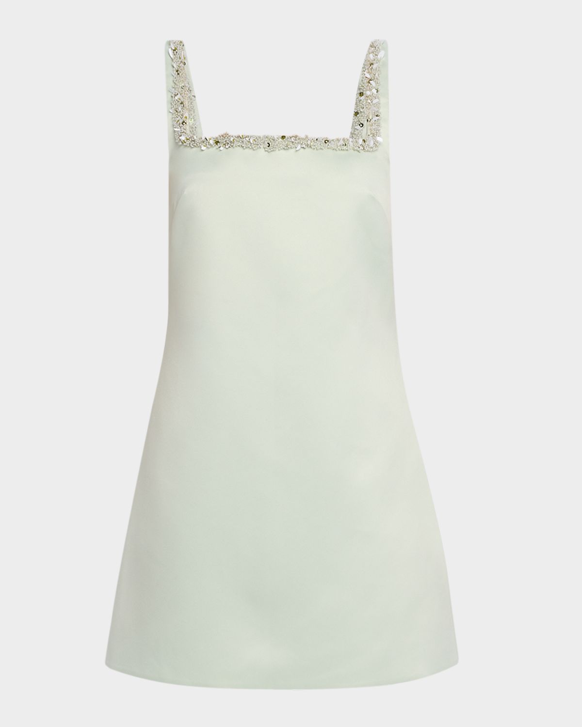 Tanya Taylor Barton Embellished-Trim Mini Dress