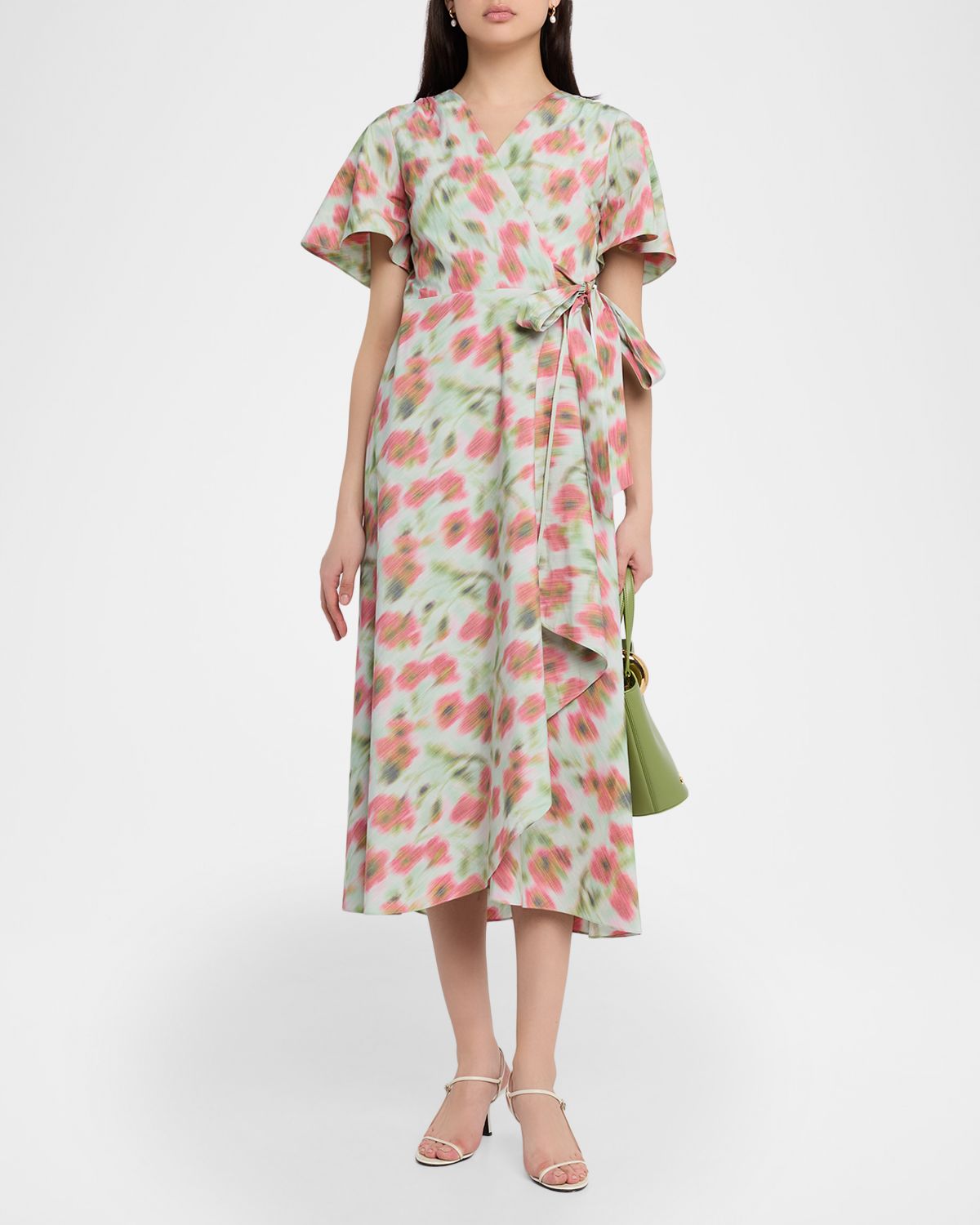 Tanya Taylor Klaire Wrap Midi Dress