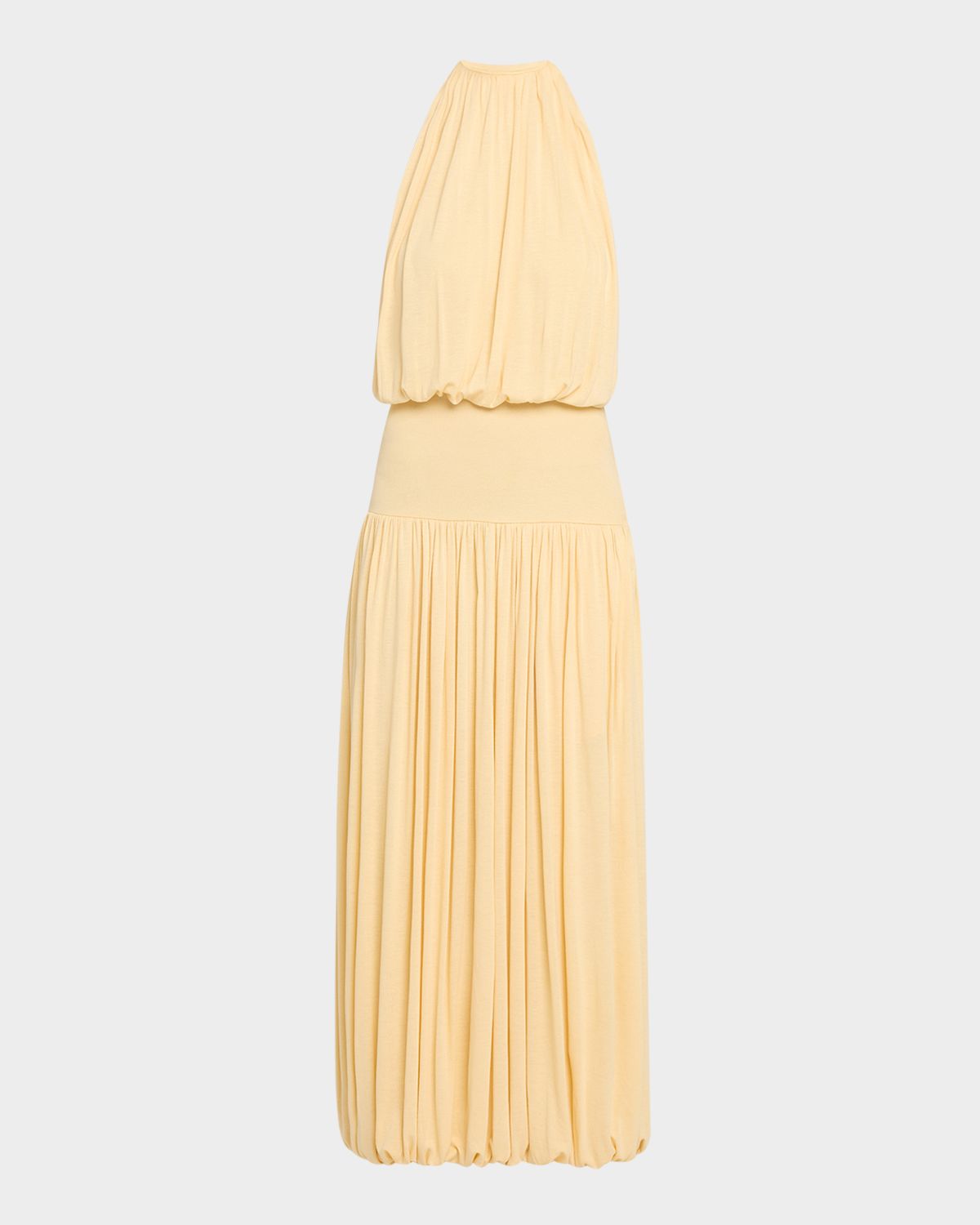 Toteme Soft Gathered Halter Midi Bubble Dress
