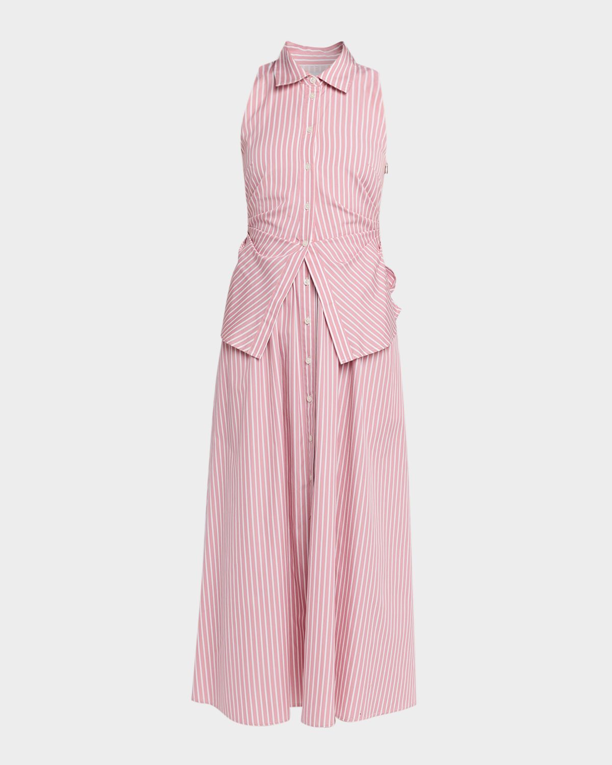 Tanya Taylor Hannah Sleeveless Striped Shirtdress