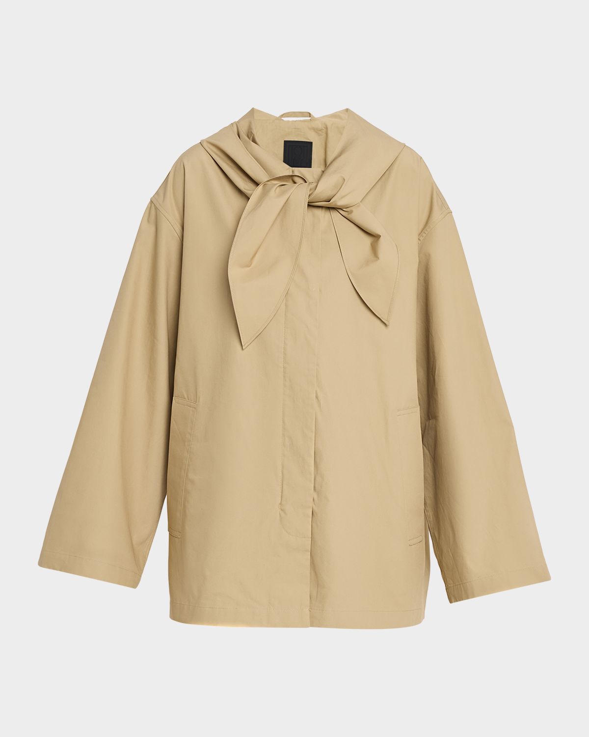 Toteme Scarf Hooded Technical Cotton Trapeze Jacket | Thumbnail 6 Toteme Scarf Hooded Technical Cotton Trapeze Jacket | Thumbnail 6