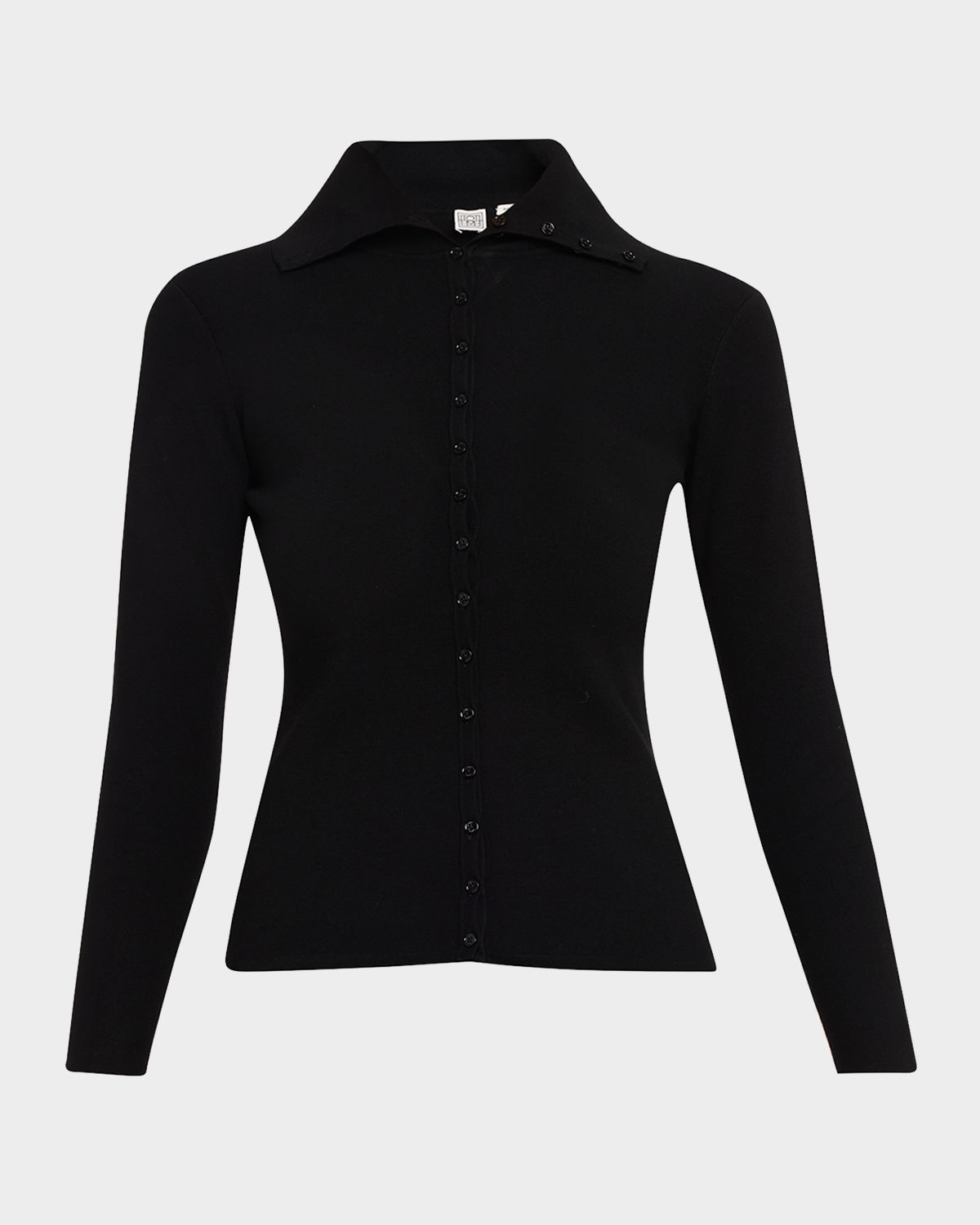 Toteme Fitted Polo Cardigan | Thumbnail 6 Toteme Fitted Polo Cardigan | Thumbnail 6