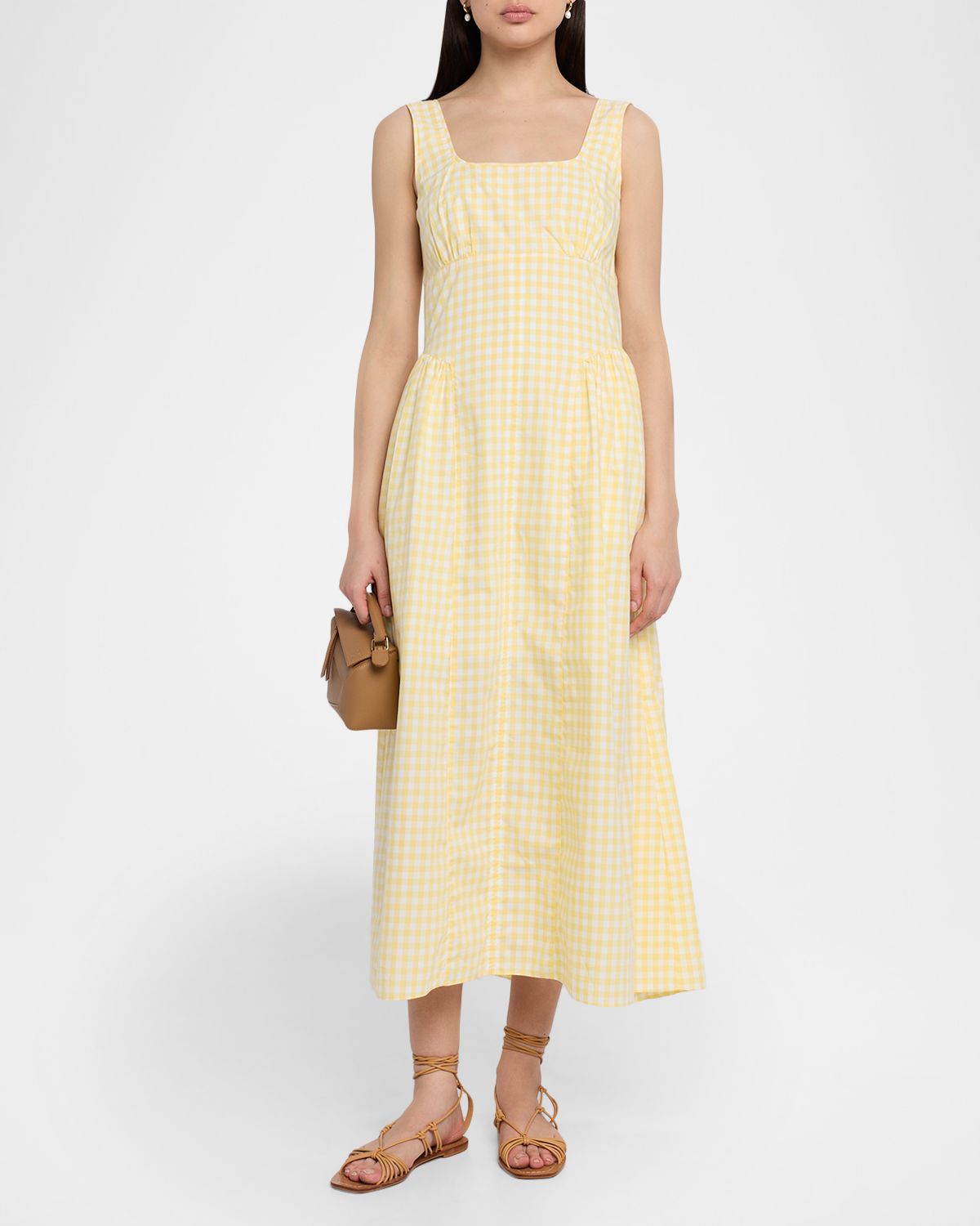 Tanya Taylor Cadence Gingham Midi Dress