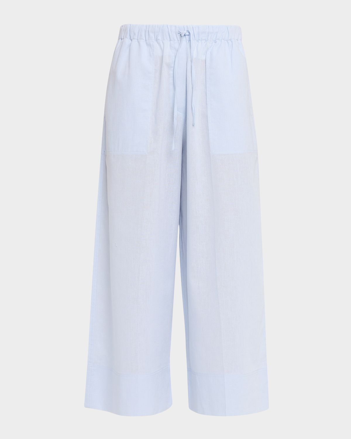 Toteme Cotton-Linen Wide-Leg Drawstring Summer Trousers | Thumbnail 6 Toteme Cotton-Linen Wide-Leg Drawstring Summer Trousers | Thumbnail 6