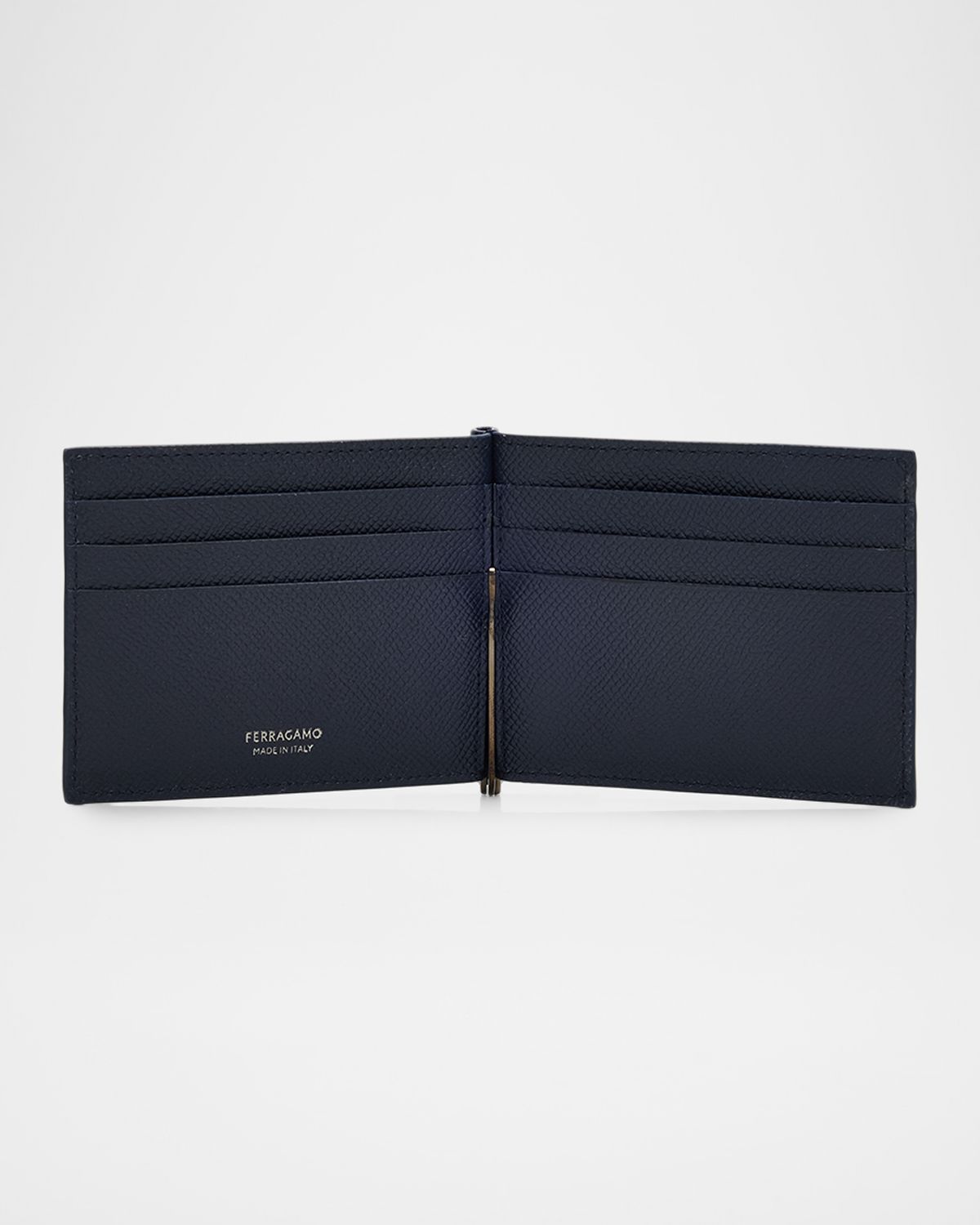 Ferragamo Men 's Leather Micro-Gancio Money Clip Wallet | Thumbnail 3