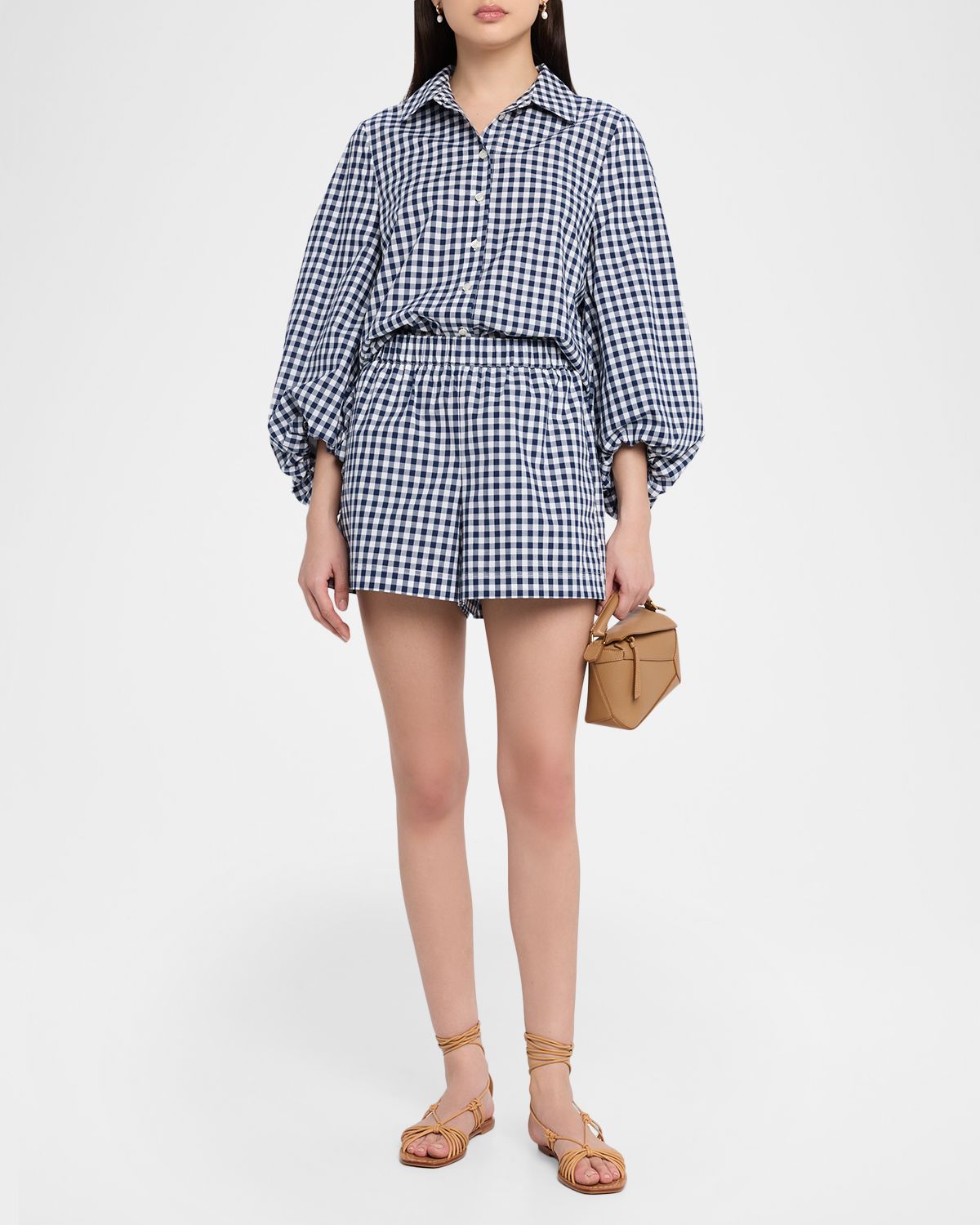 Tanya Taylor Marina Voluminous Button-Front Shirt