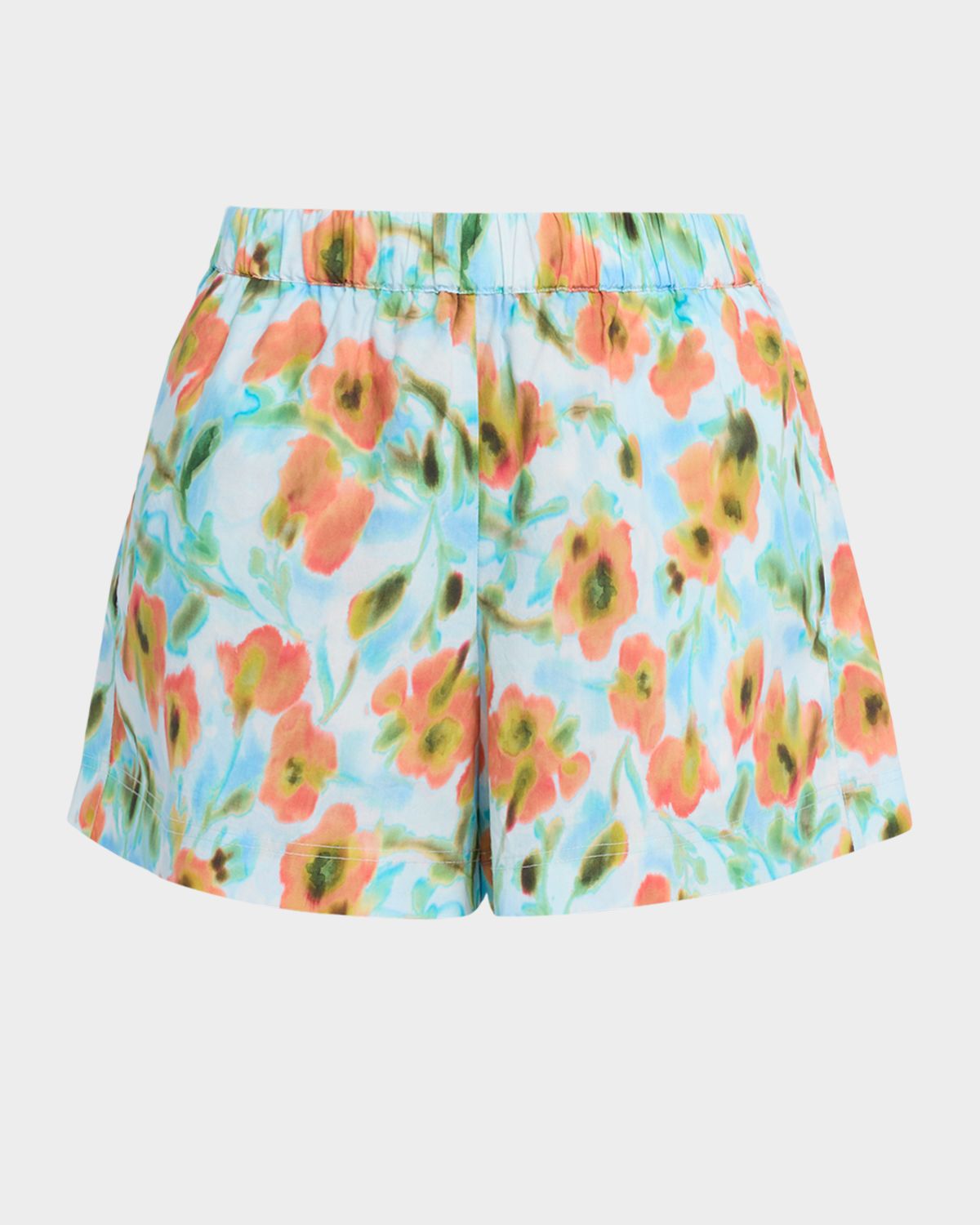 Tanya Taylor Fallon Floral Cotton Shorts