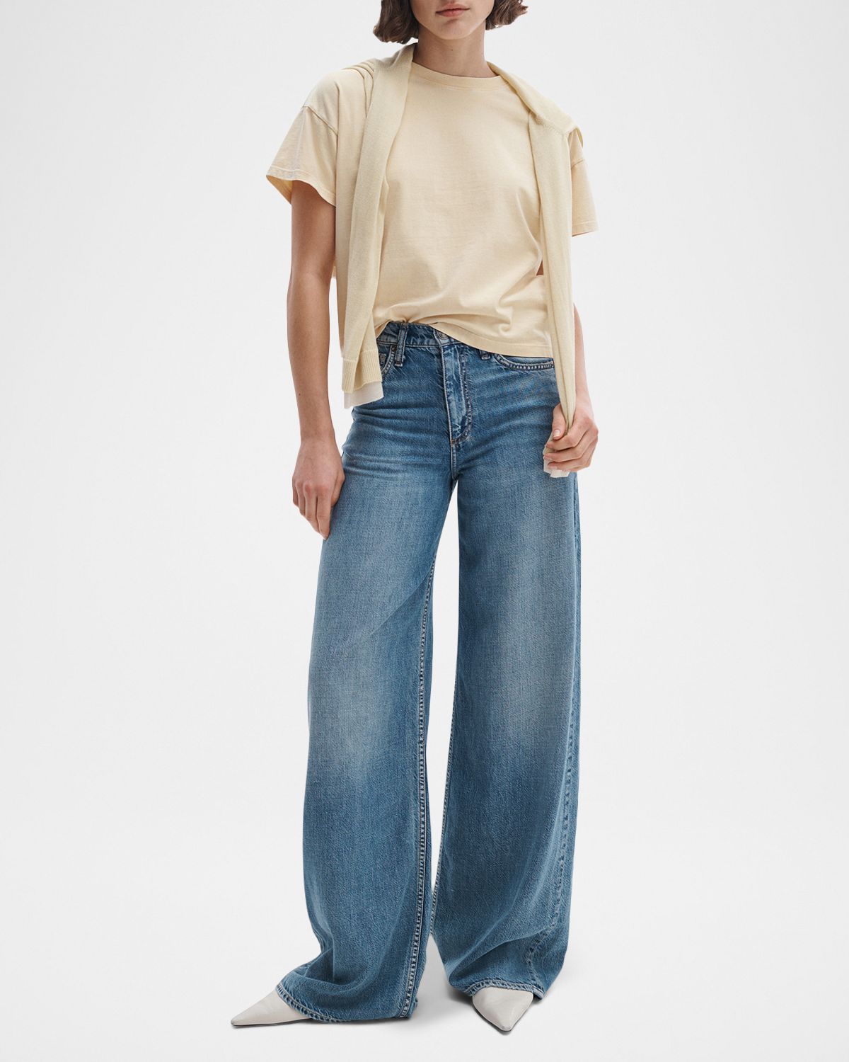 Rag & Bone Boxy Washed Cotton Tee