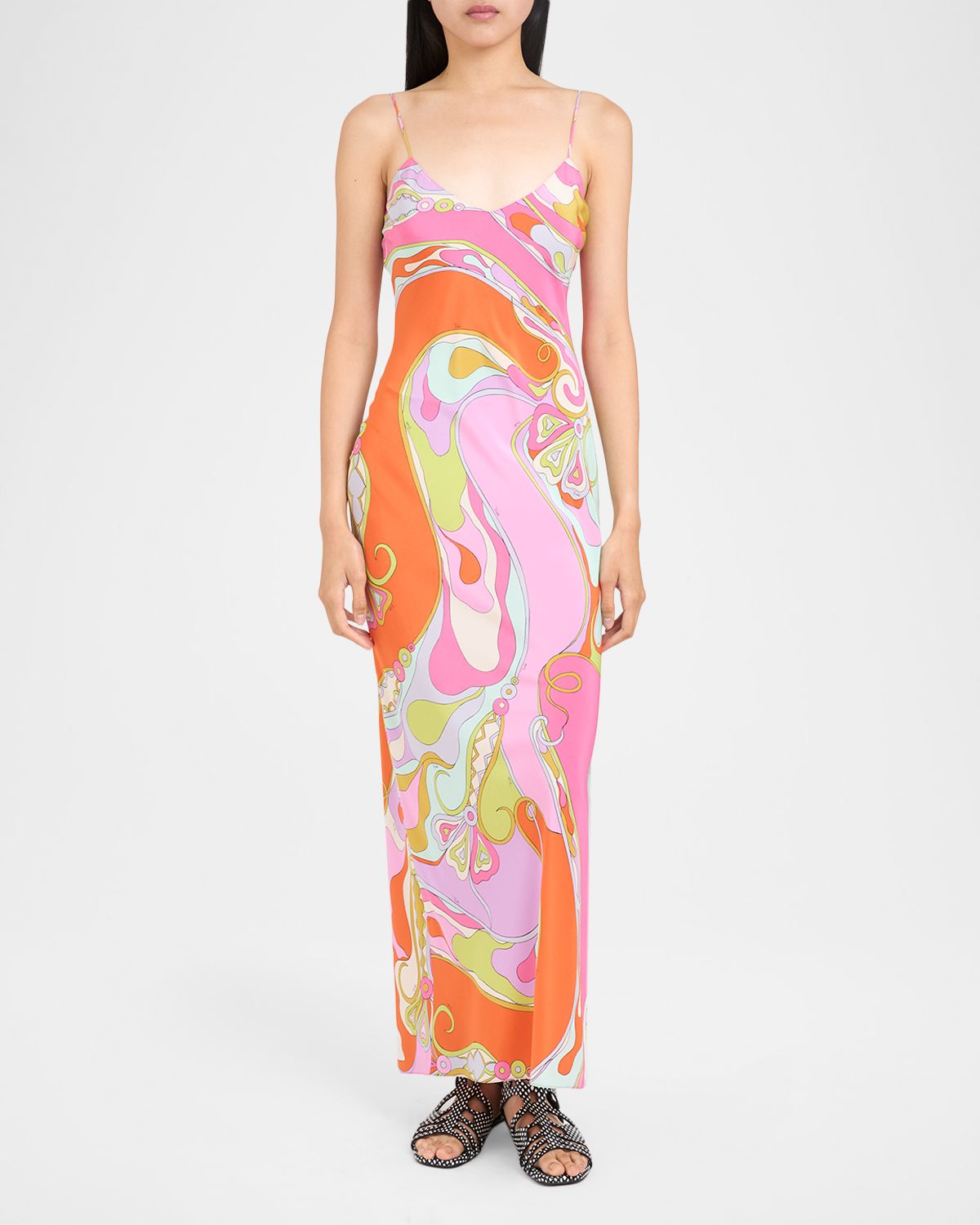 Pucci Orchidee Silk Crepe De Chine Maxi Dress | Thumbnail 5 Pucci Orchidee Silk Crepe De Chine Maxi Dress | Thumbnail 5