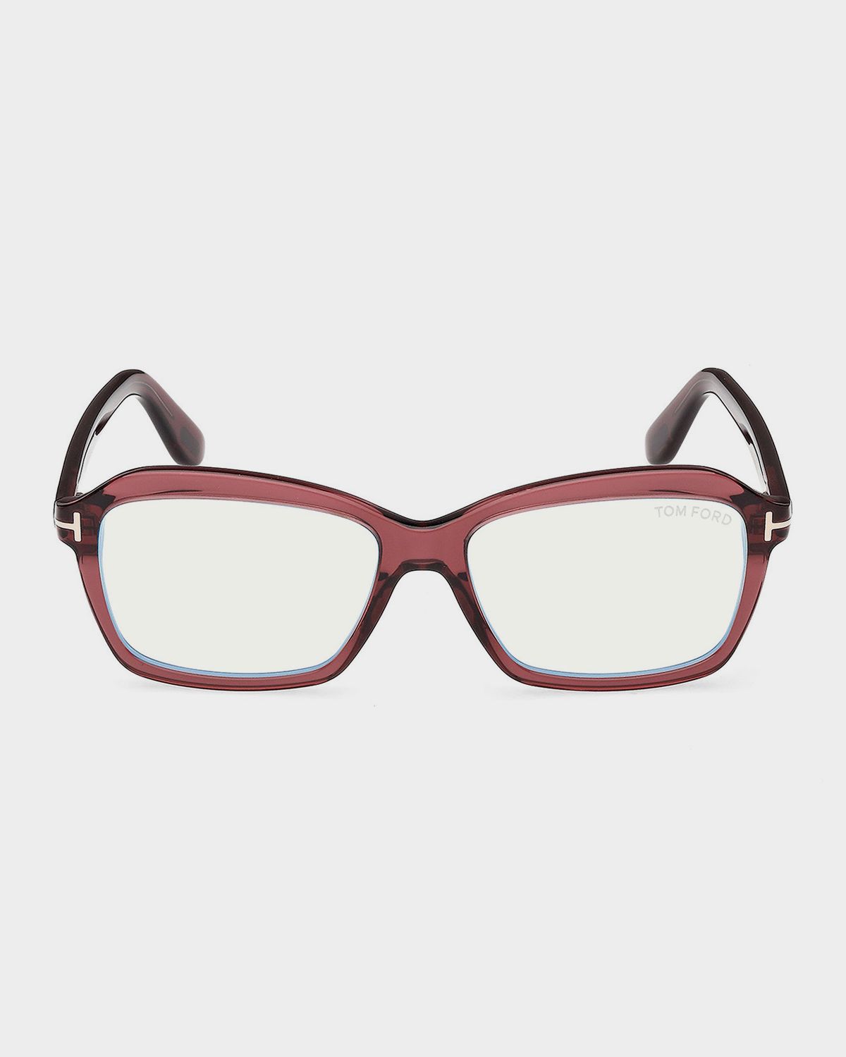 TOM FORD 54MM Blue Block Rectangular Eyeglasses