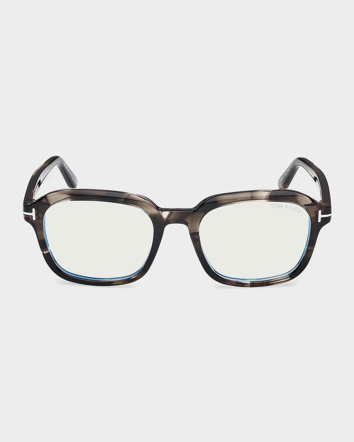 TOM FORD 53MM Blue Block Rectangular Eyeglasses