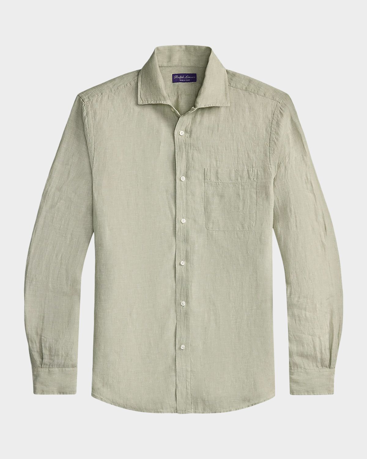 Ralph Lauren Purple Label Men 's Linen Chambray Button-Down Shirt