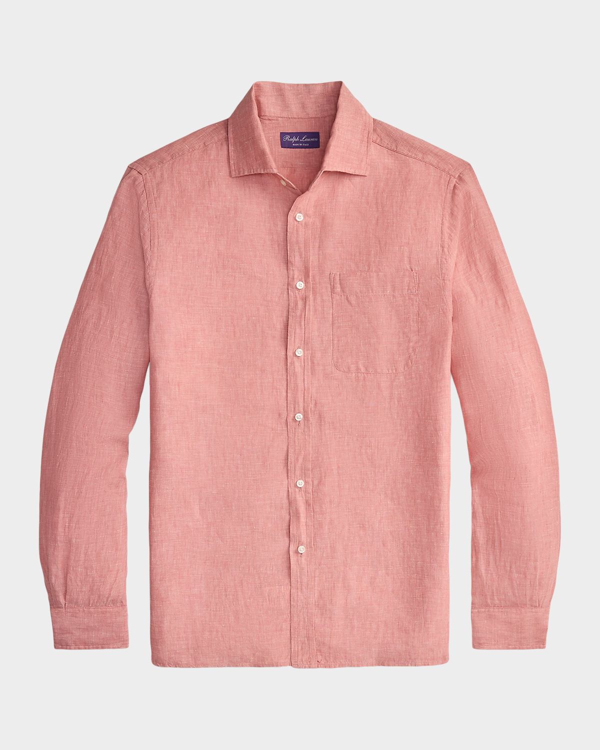 Ralph Lauren Purple Label Men 's Linen Chambray Button-Down Shirt