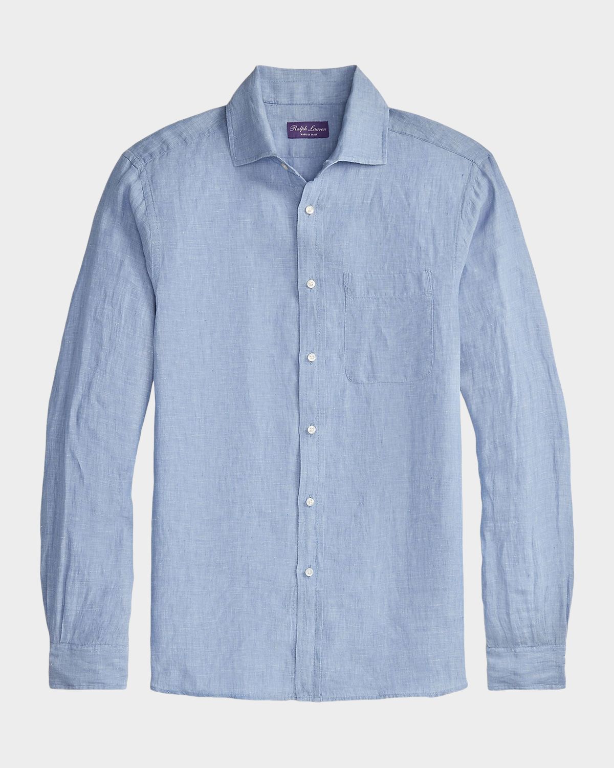 Ralph Lauren Purple Label Men 's Linen Chambray Button-Down Shirt