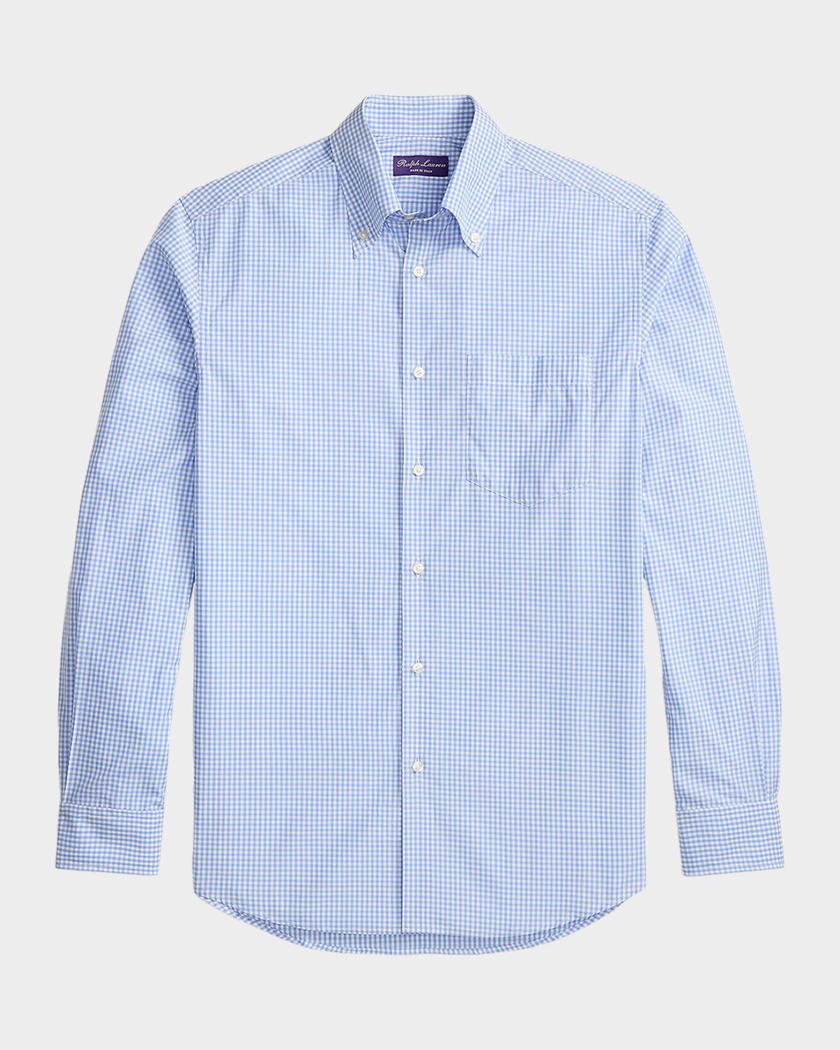Ralph Lauren Purple Label Men 's Gingham Two-Ply Cotton Sport Shirt