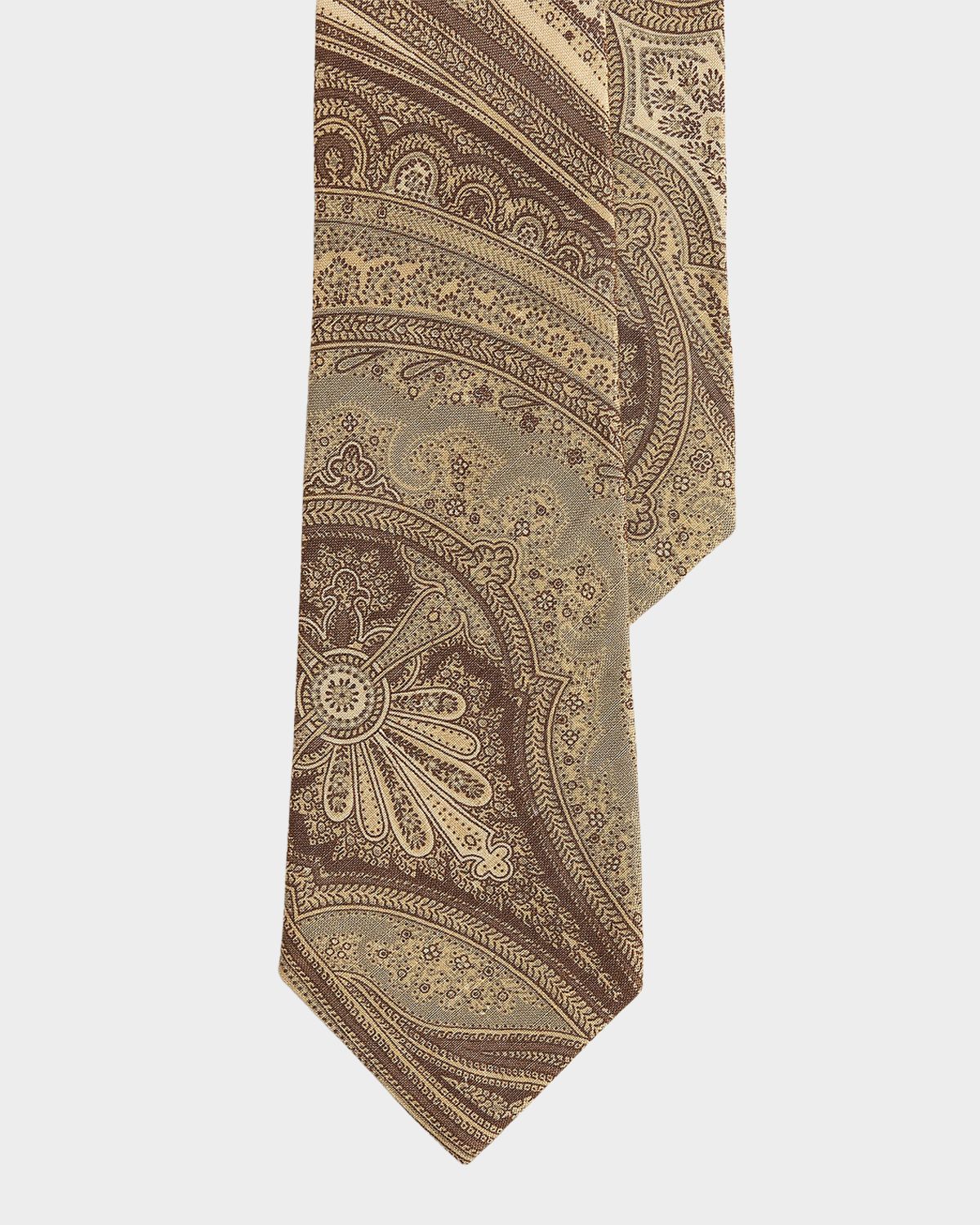 Ralph Lauren Purple Label Men 's Paisley-Print Linen & Silk Tie