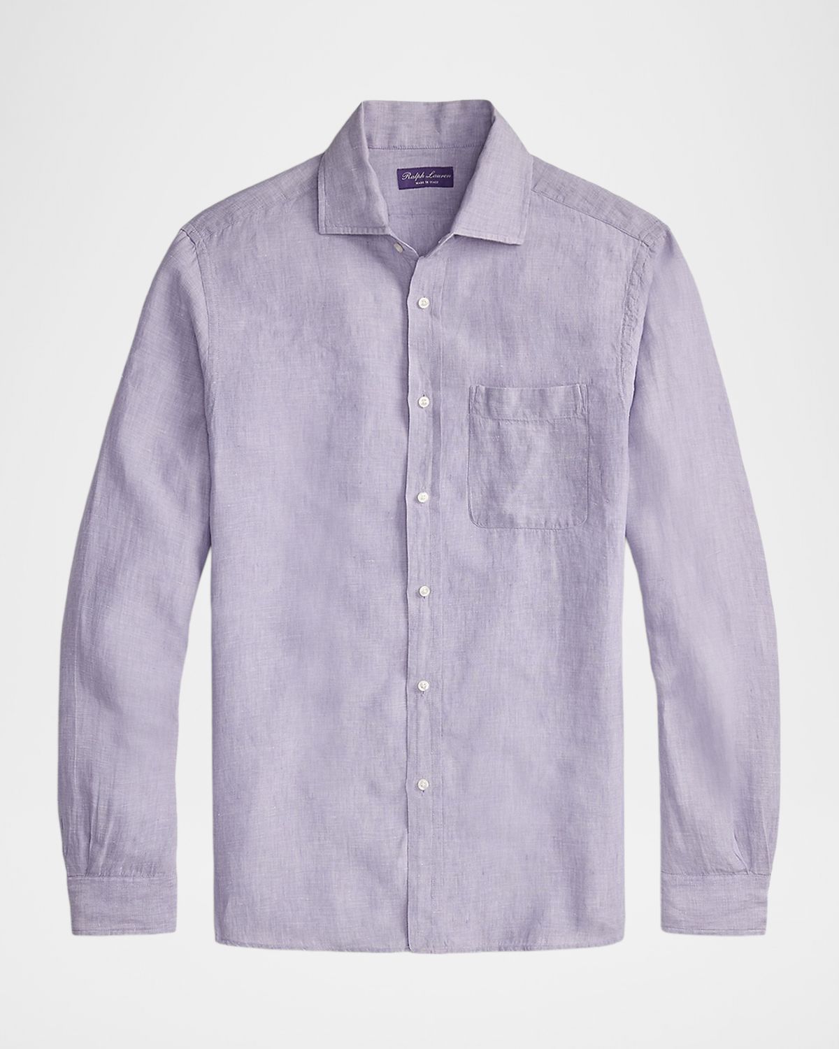 Ralph Lauren Purple Label Men 's Chambray Linen Button-Down Shirt