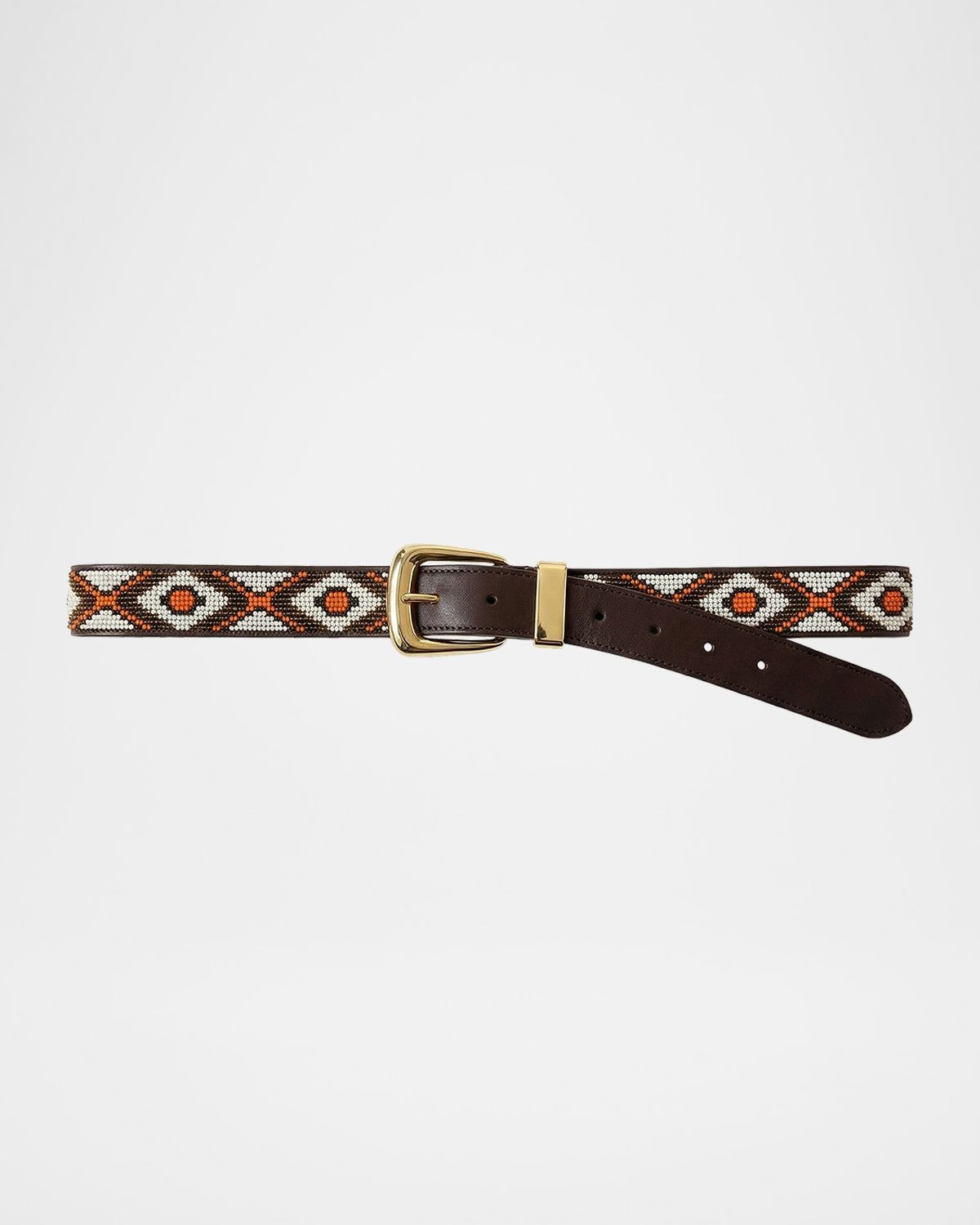 Veronica Beard Arch Beaded Leather Belt