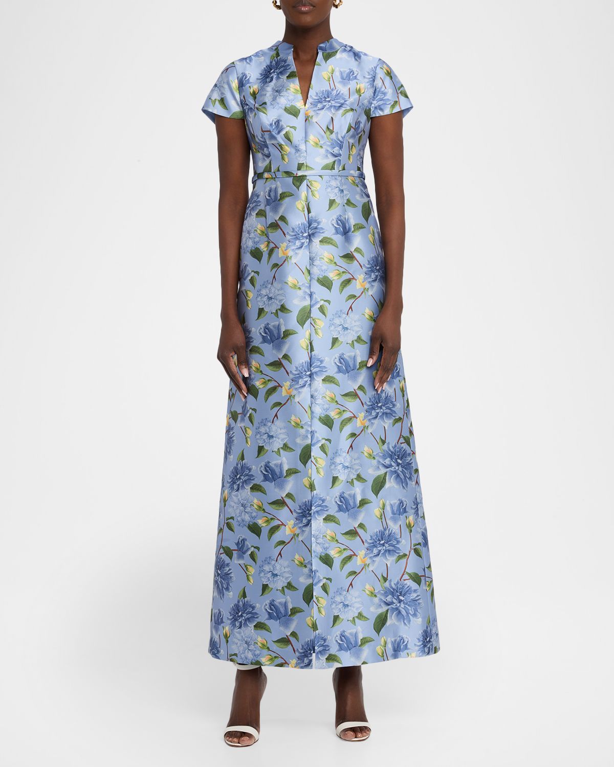 Sachin & Babi Marni Floral-Print Gazar Gown