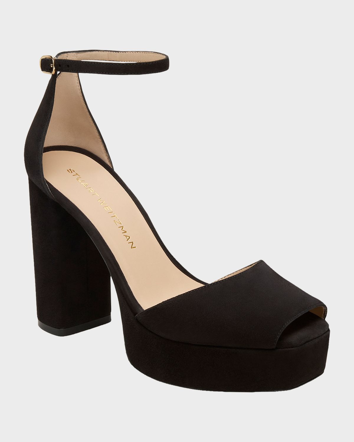 Stuart Weitzman 110mm Sabrina Suede Platform Sandals