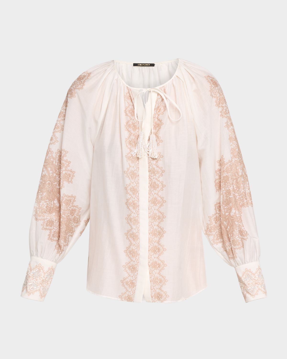 Kobi Halperin Hope V-Neck Long-Sleeve Blouse