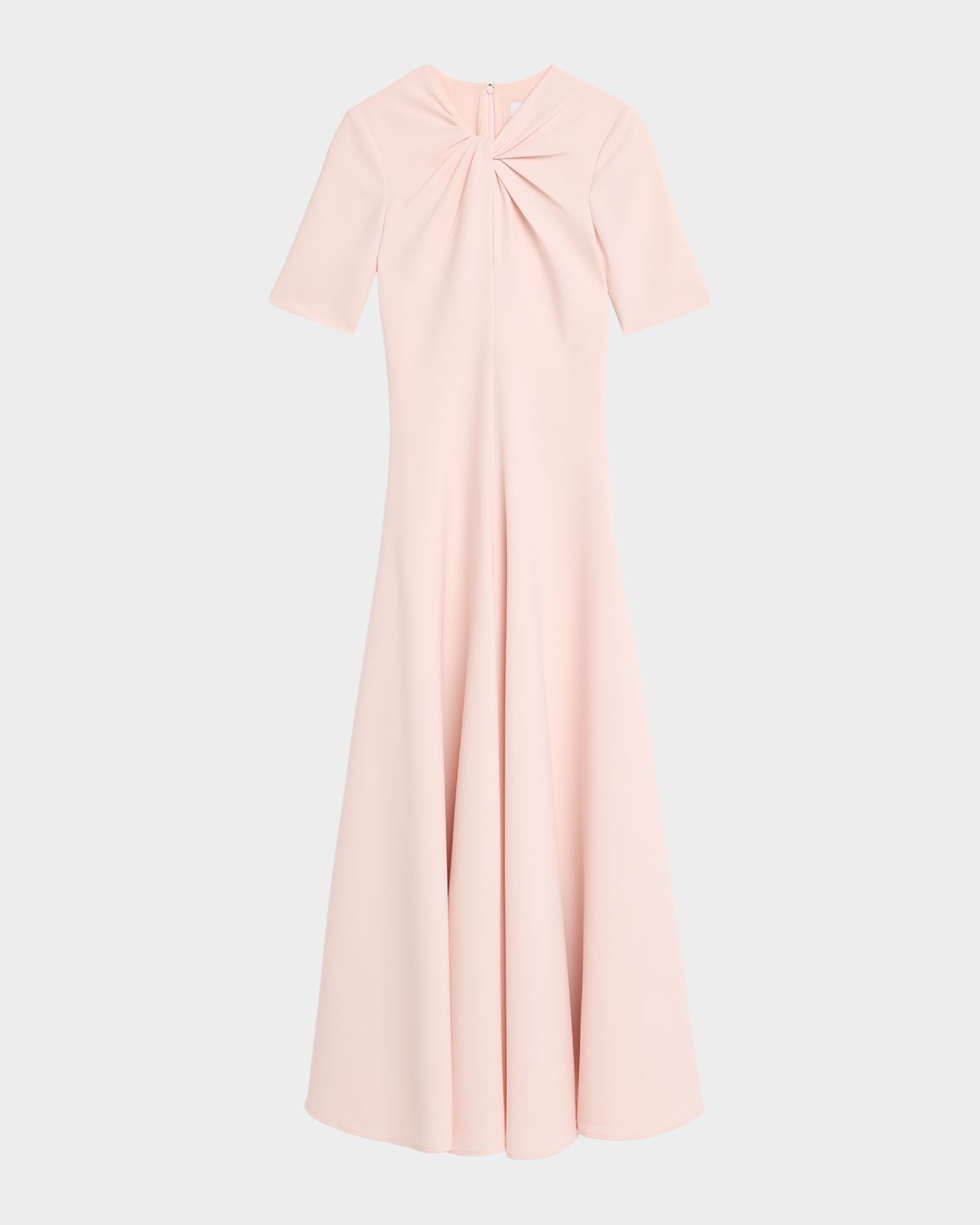 Prabal Gurung Twist-Neck Keyhole A-Line Midi Dress