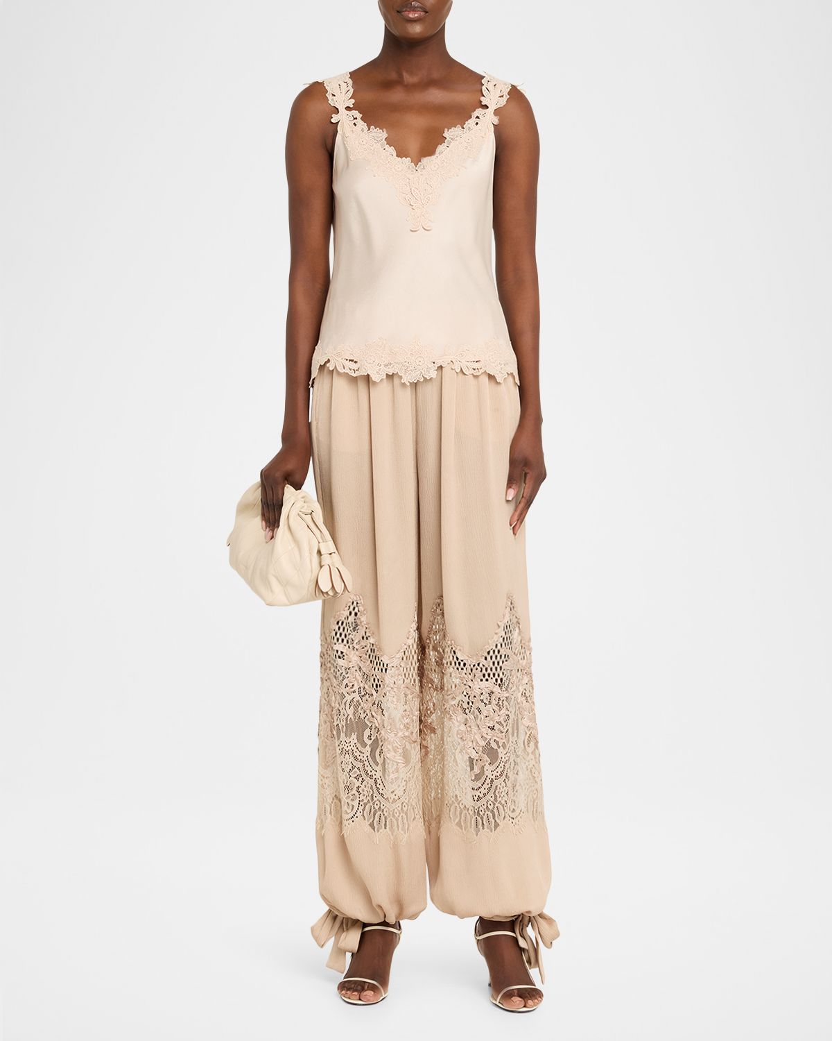 Kobi Halperin Faye Sleeveless Lace-Trim Blouse