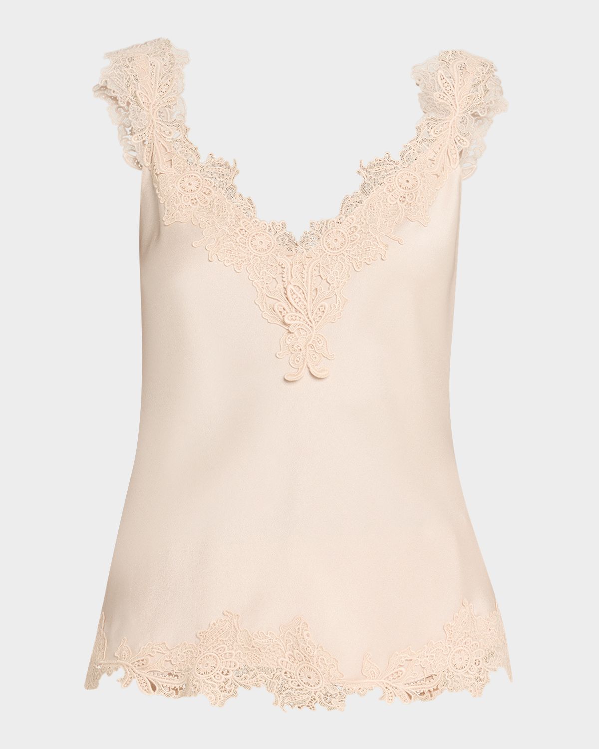 Kobi Halperin Faye Sleeveless Lace-Trim Blouse