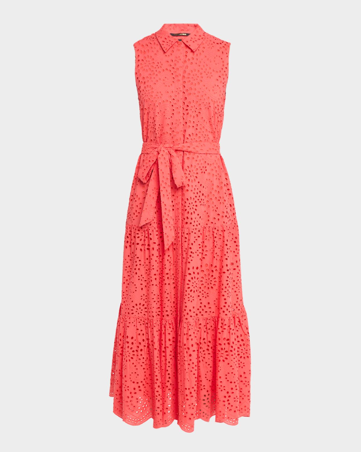 Kobi Halperin Camila Collared Long Eyelet Lace Dress