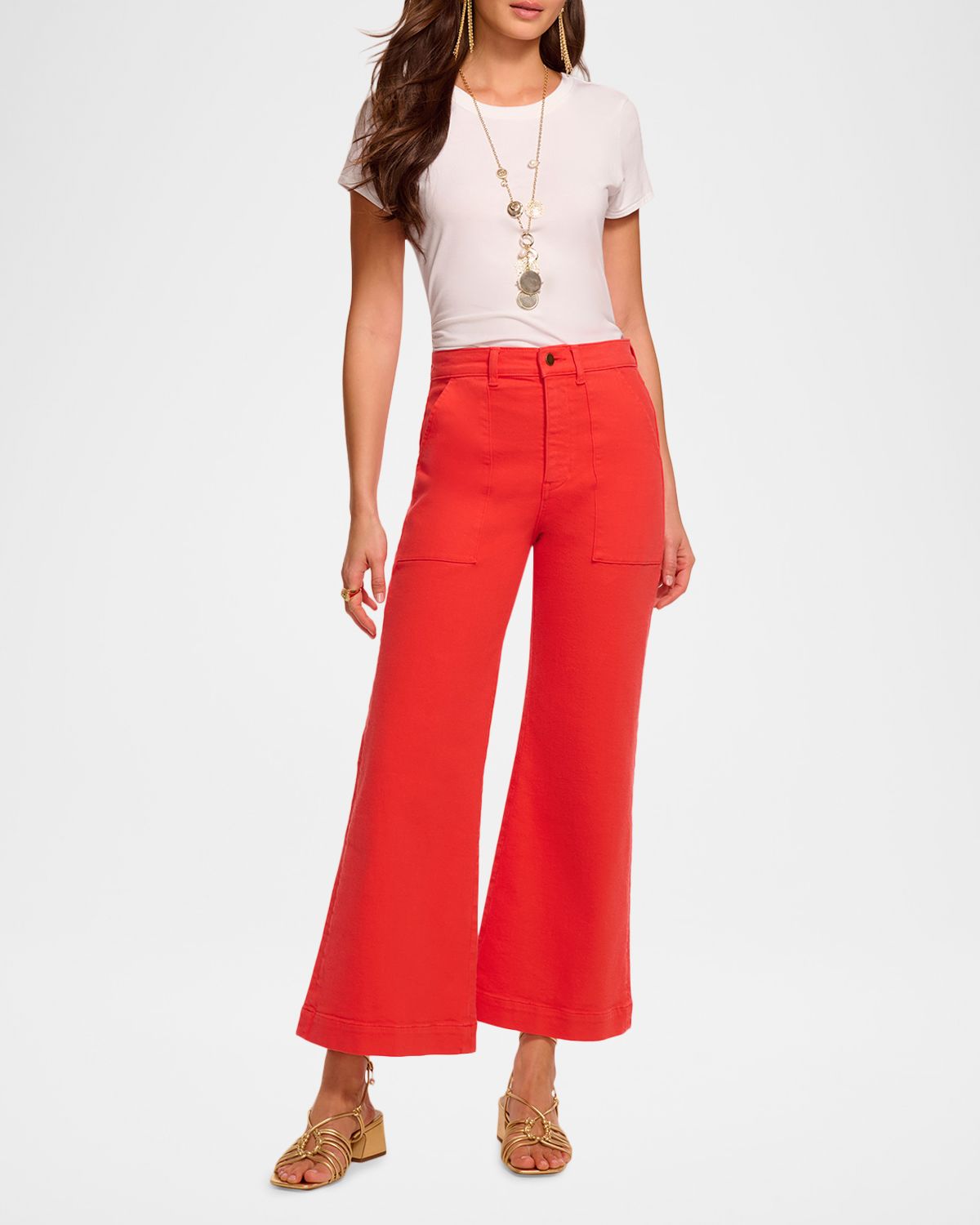 Ramy Brook Clifford Cropped Wide-Leg Jeans